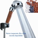 Soffione doccia vasca relax pietre naturali filtranti risparmio acqua massaggio