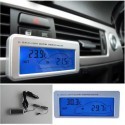 Termometro Digitale Auto LED BLU temperatura interna esterna 82 x 18mm tuning