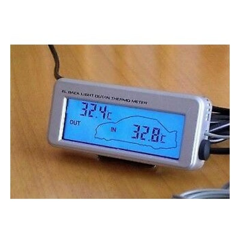 - Senza marca/Generico - Termometro Digitale Auto LED BLU temperatu...