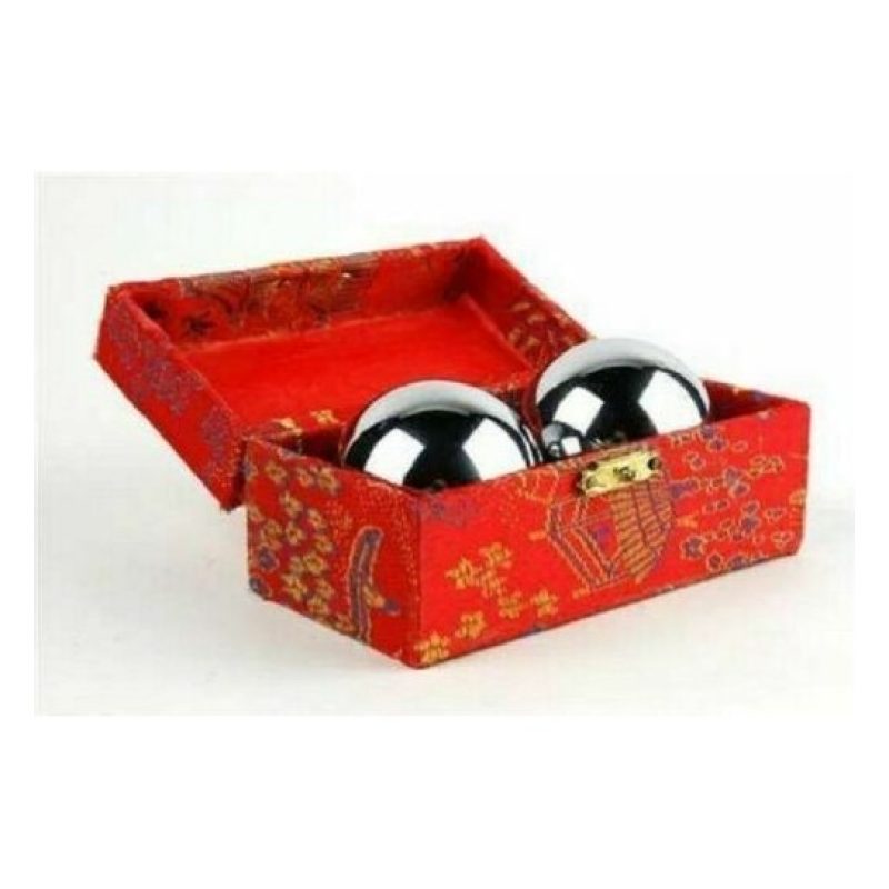 DOBO Sfere Baoding antistress acciaio relax massaggio tonifica arti...
