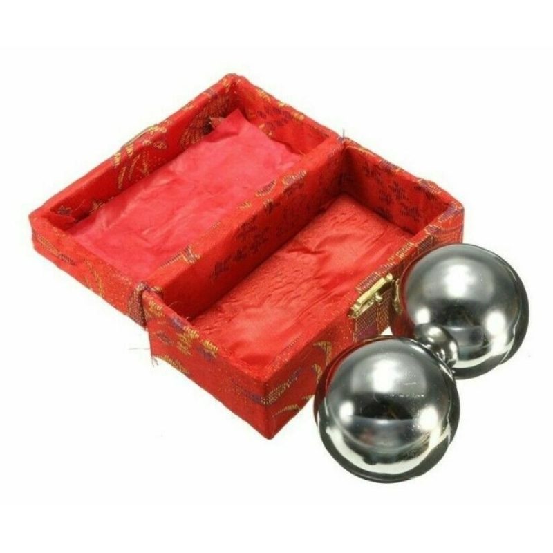 DOBO Sfere Baoding antistress acciaio relax massaggio tonifica arti...
