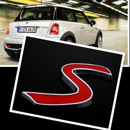 Stemma adesivo scritta logo "S" per auto lega di zinco decorazione carrozzeria