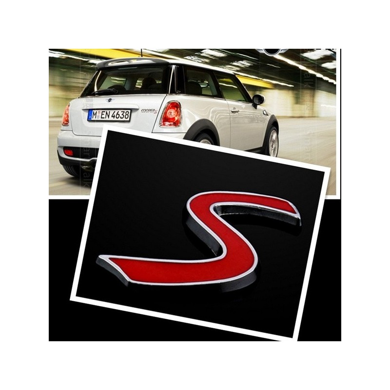 Stemma adesivo scritta logo "S" per auto lega di zinco decorazione carrozzeria
