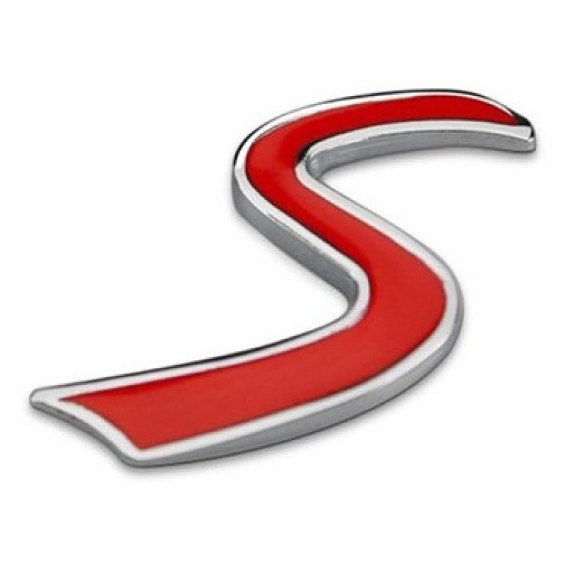 Iron Stemma adesivo scritta logo "S" per auto lega di zinco decoraz...