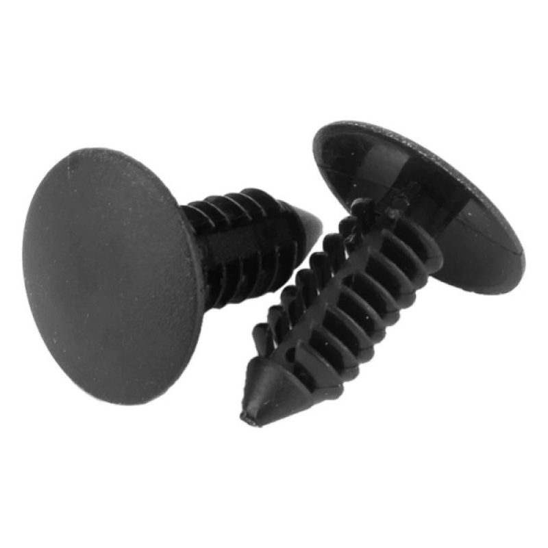 Iron 20x Rivetti in plastica nera per auto materiale plastico monta...