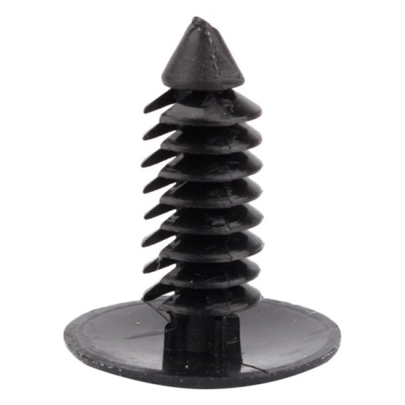 Iron 20x Rivetti in plastica nera per auto materiale plastico monta...