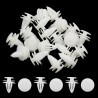 Iron 20 Rivetti in plastica bianco per auto materiale plastico mont...