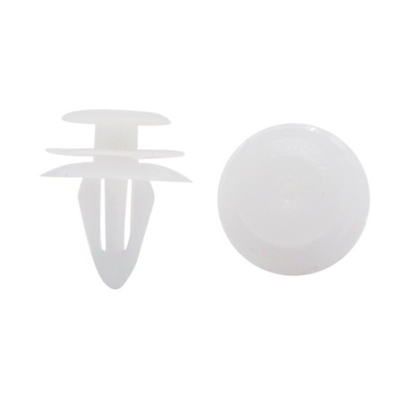 20 Rivetti in plastica bianco per auto materiale plastico montaggio di minigonne