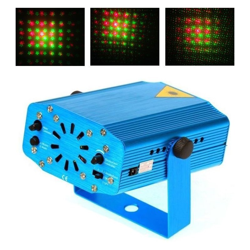 Mini proiettore laser effetto luci disco DJ discoteca festa party music light