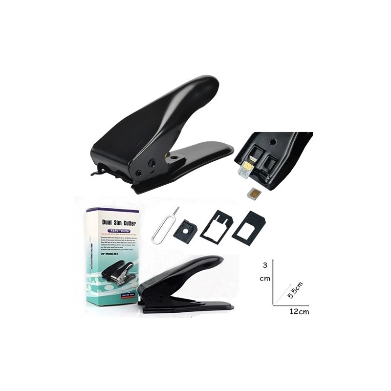 DUAL SIM CUTTER TAGLIA SCHEDA DOPPIO MINI MICRO ADATTATORE PRATICO DA USARE