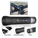 TORCIA MULTIFUNZIONE PER BICI BICICLETTA SPEAKER BLUETOOTH VIVAVOCE POWER BANK