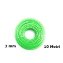 Filo di ricambio decespugliatore zincato plastificato 3mm x 10mt verde giardino