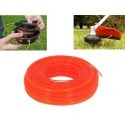 Filo di ricambio decespugliatore zincato plastificato 2.4mm x 10mt arancione