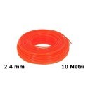 Filo di ricambio decespugliatore zincato plastificato 2.4mm x 10mt arancione