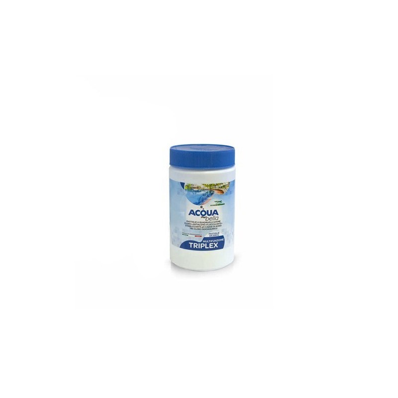 Acqua Bella Triplex 1kg Cloro in pastiglie scioglimento lento per piscina shock