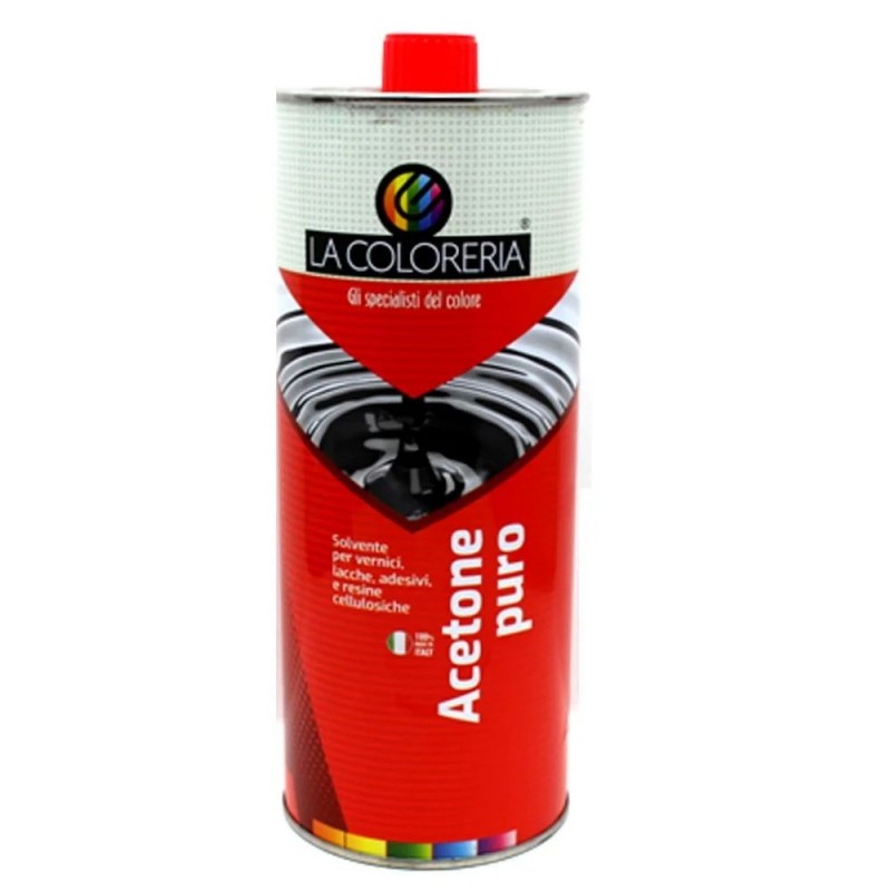 Acetone puro 1 litro liquido limpido incolore miscelabile solvente smacchiatore