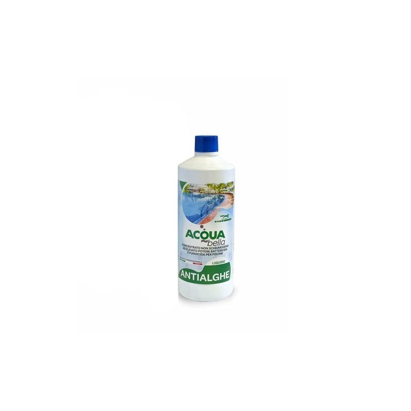 Liquido Antialghe 1 Litro Per Piscine Alghicida battericida fungicida schiarente