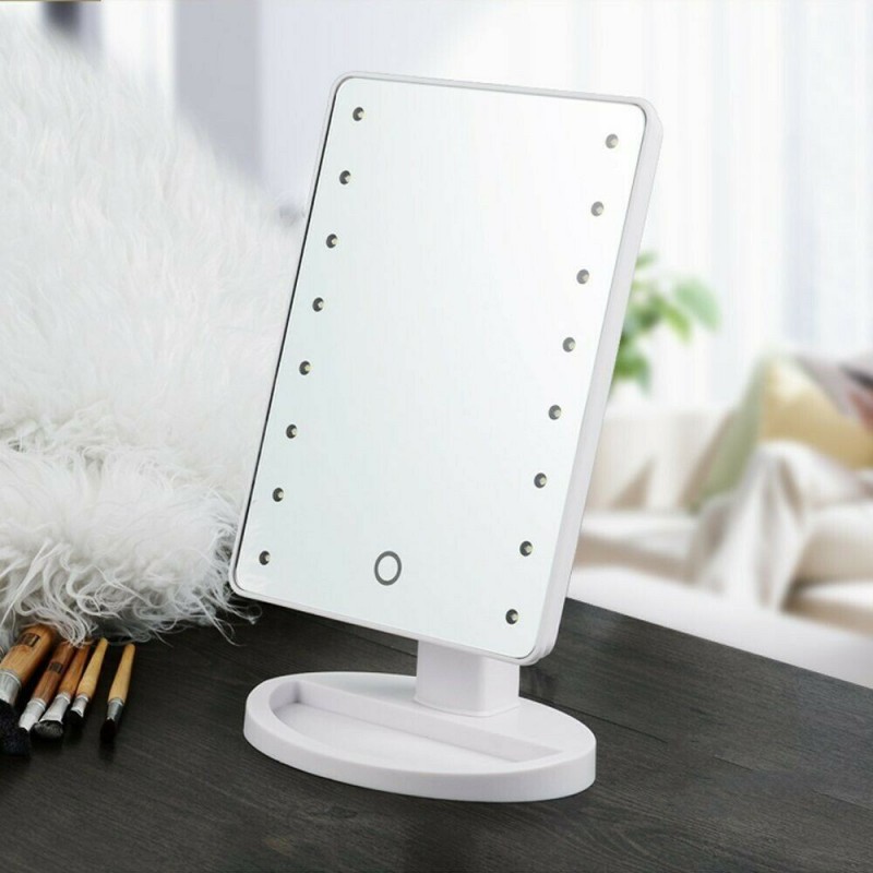 DOBO Specchio Trucco Con 16 Luci Led Large Mirror Rotazione 360° Ma...