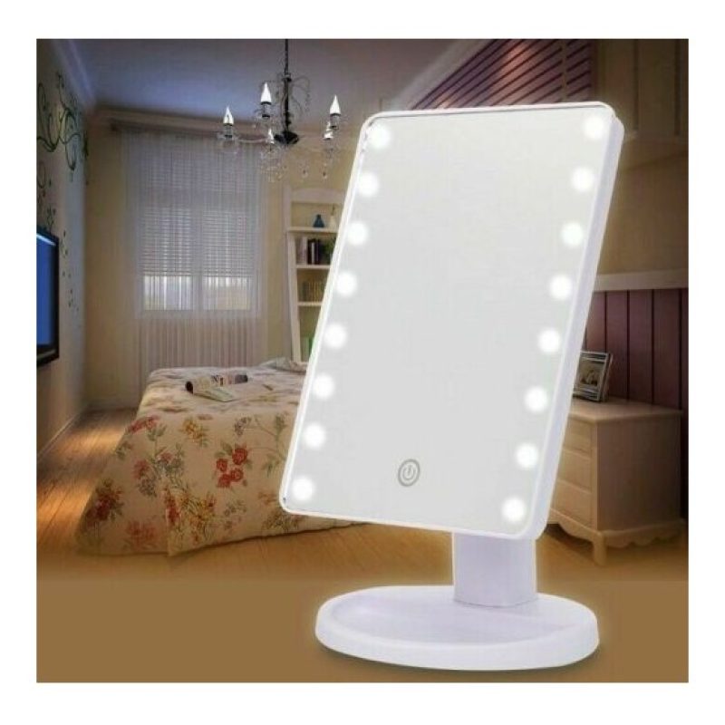 DOBO Specchio Trucco Con 16 Luci Led Large Mirror Rotazione 360° Ma...