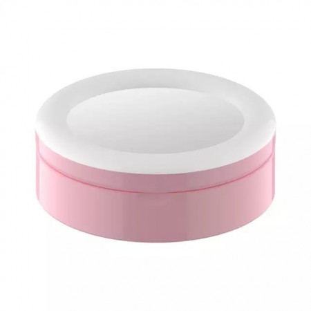 Specchio da trucco tondo illuminato supporto telefono base trucchi 172x172x70 mm