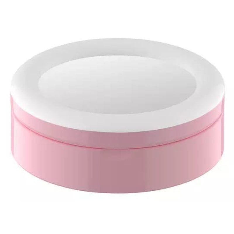 DOBO Specchio da trucco tondo illuminato supporto telefono base tru...