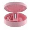 DOBO Specchio da trucco tondo illuminato supporto telefono base tru...