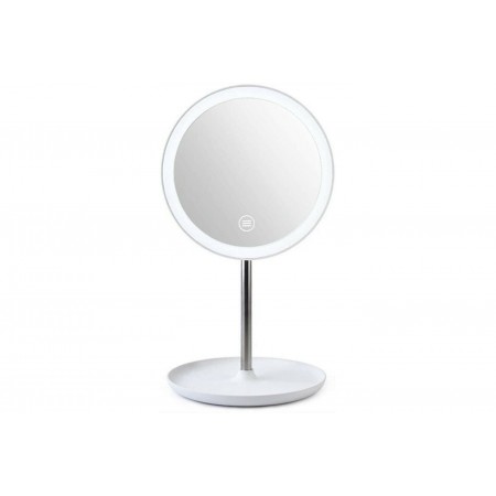 Specchio trucco con luce led base girevole bianco make up illuminato TE-B0293