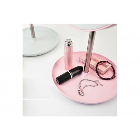 Specchio trucco con luce led base girevole bianco make up illuminato TE-B0293