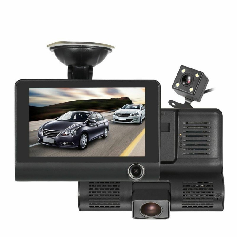 AUTO DVR Video Recorder Fotocamera anteriore posteriore specchio tripla lente