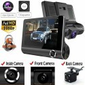 AUTO DVR Video Recorder Fotocamera anteriore posteriore specchio tripla lente