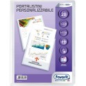 PORTALISTINI PERSONALIZZABILE FAVORIT 20 BUSTE 22 X 30 CM COPERTINA FLESSIBILE