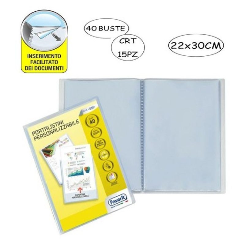 Generico PORTALISTINI PERSONALIZZABILE FAVORIT 40 BUSTE 22 X 30 CM ...
