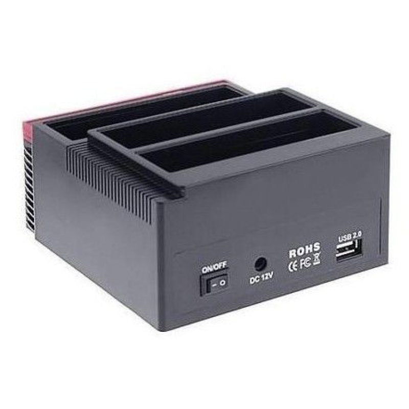 Dock station triplo slot HD per 3 Hard Disk da 3.5 e 2.5 (2 SATA-1 IDE) con lettore schede All-in-one