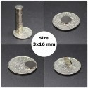 51x MAGNETI NEODIMIO 3x16 MM CALAMITA POTENTE FIMO CERAMICA MAGNETE CALAMITE