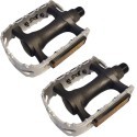 Coppia pedali bici bicicletta alluminio leggero e plastica antiscivolo flat MTB