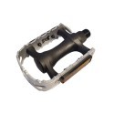Coppia pedali bici bicicletta alluminio leggero e plastica antiscivolo flat MTB