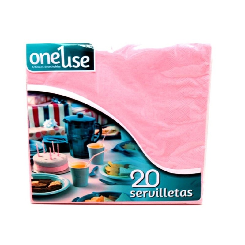 40PZ TOVAGLIOLI DOPPIO VELO ROSA 33x33 CM PACCO 182C PACCO FESTE COMPLEANNI