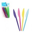 72x COLTELLI COLORATI IN PLASTICA PER PARTY CATERING FESTE CONFEZIONE