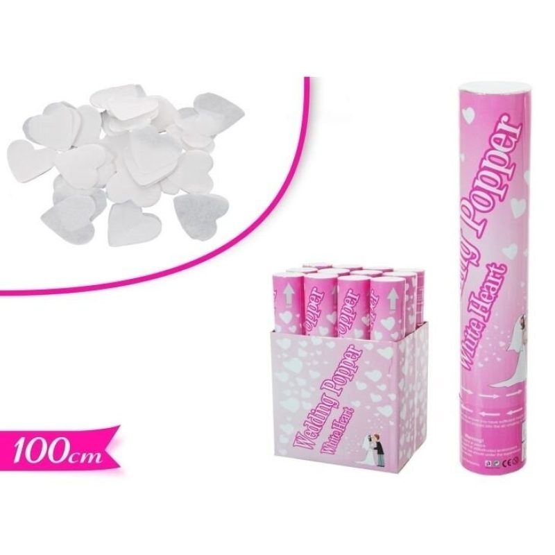 - Senza marca/Generico - SPARA CORIANDOLI CUORI TUBO 100 CM SOLDI S...