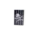 CUSTODIA CASE PER SIGARETTE PLASTICA RIGIDA DESIGN CON TESCHI PUSH HERE TO OPEN