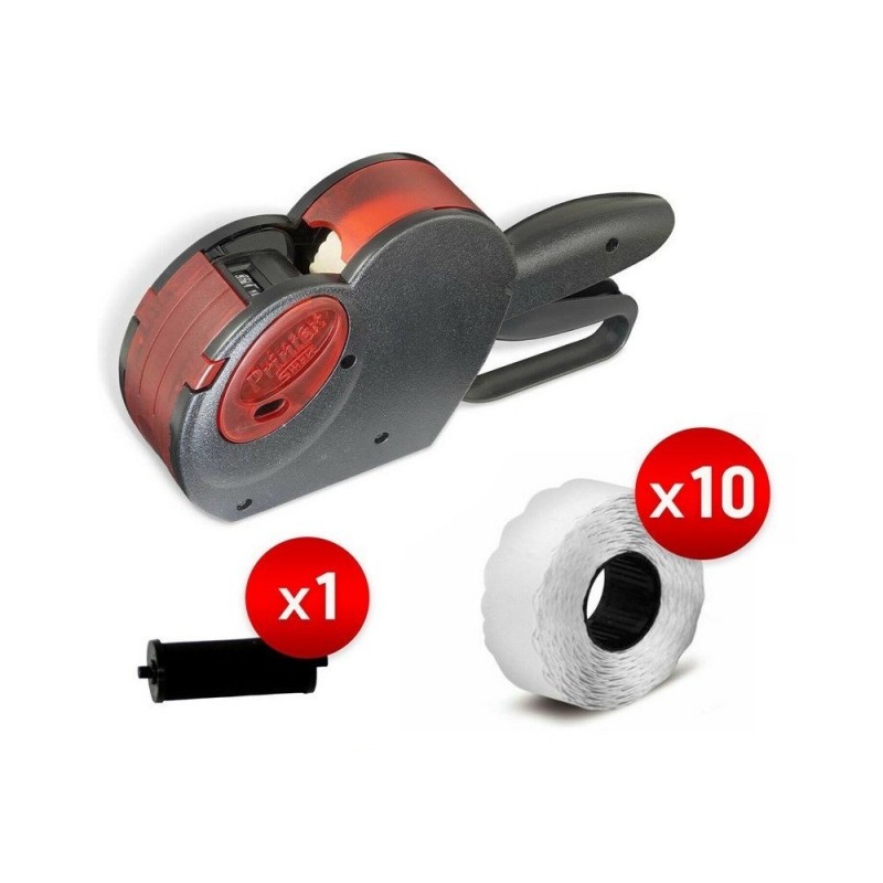 PREZZATRICE SMART ETICHETTE 26X12 6 CIFRE TAMPONE 10 ROTOLI DI RICAMBIO