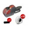 Tagoow PREZZATRICE SMART ETICHETTE 26X12 6 CIFRE TAMPONE 10 ROTOLI ...