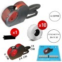 PREZZATRICE SMART ETICHETTE 26X12 6 CIFRE TAMPONE 10 ROTOLI DI RICAMBIO