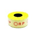 36x ROTOLO ETICHETTE PER PREZZATRICE 26 x 12 mm GIALLO FLUO