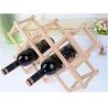 Cantinetta cantina portabottiglie in legno per 10 bottiglie scaffale richiudibile