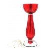 DOBO ABAT JOUR LUMETTO DA COMODINO IN VETRO ROSSO CHIC LUCE ILLUMIN...