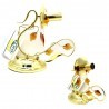 Hongu ABAT JOUR LUMETTO APLIQUE CROMO DORATO EVA CHIC LUCE ILLUMINA...