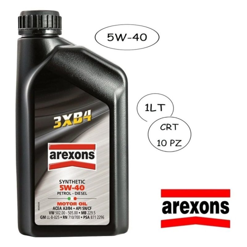 Arexons OLIO SINTETICO PER MOTORI BENZINA DIESEL 5W-40 3XB4 1LT ARE...