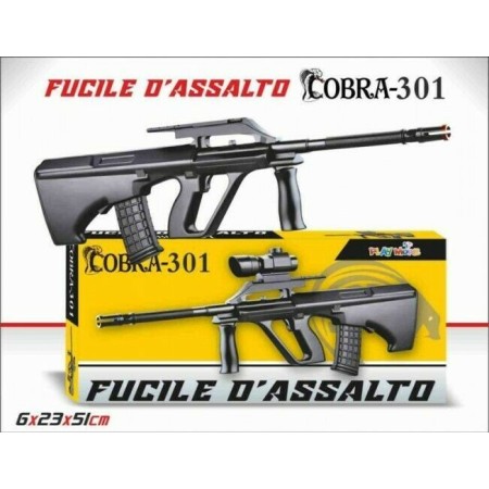 Mitra Fucile D'Assalto Cobra-301 Gioco Giocattolo Bambini 6x23x51 Cm Mirino