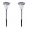 DOBO 2x ENRICO COVERI LAMPADA CROMATA 220 A LED SOLARE PER GIARDINO...